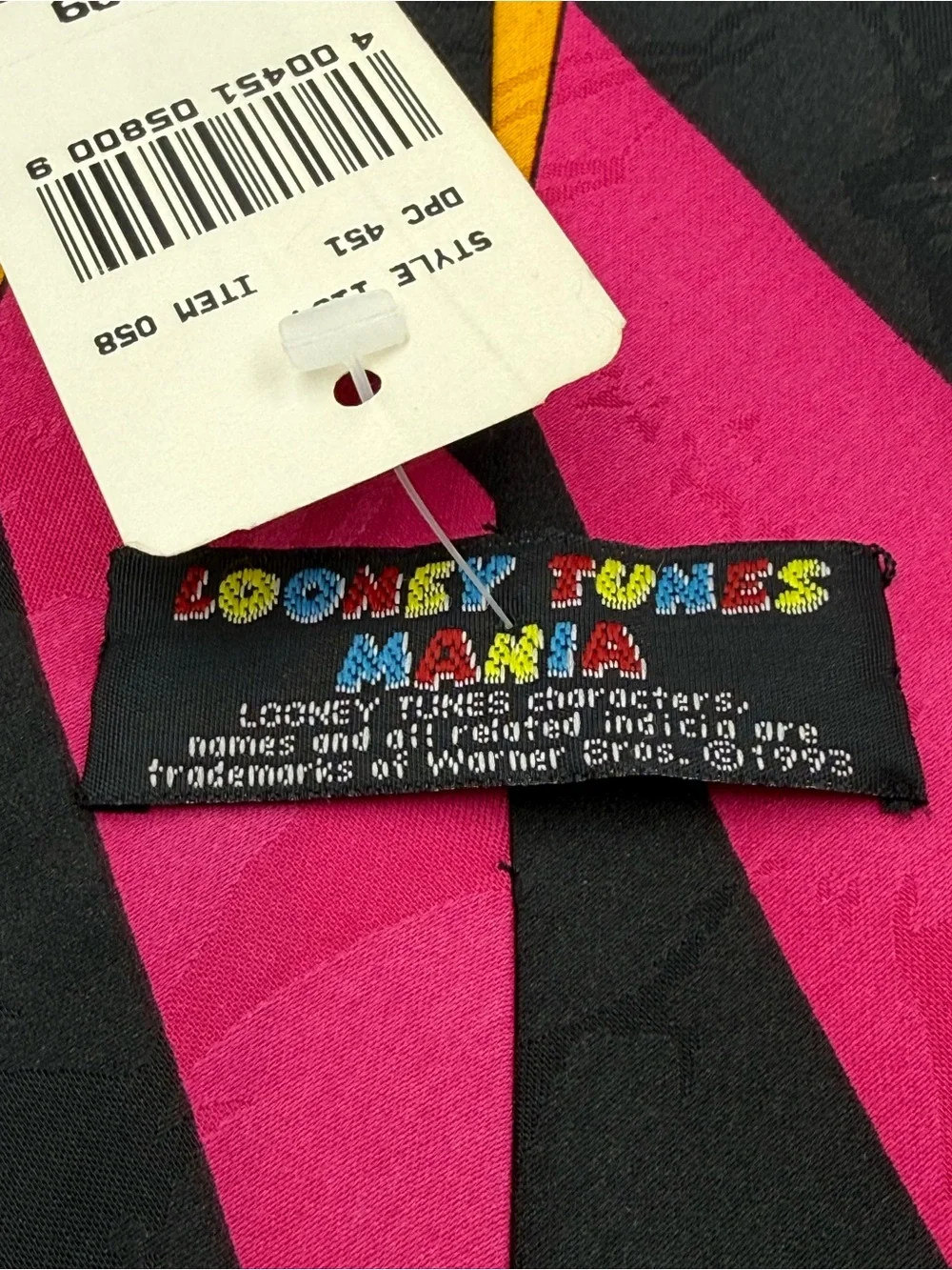 Looney Tunes Mania 1993 Tie Nerd Taz Marvin The Martian Daffy Bugs and More New